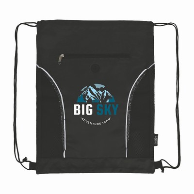 Eco-Friendly RPET Drawstring Bag with Mesh